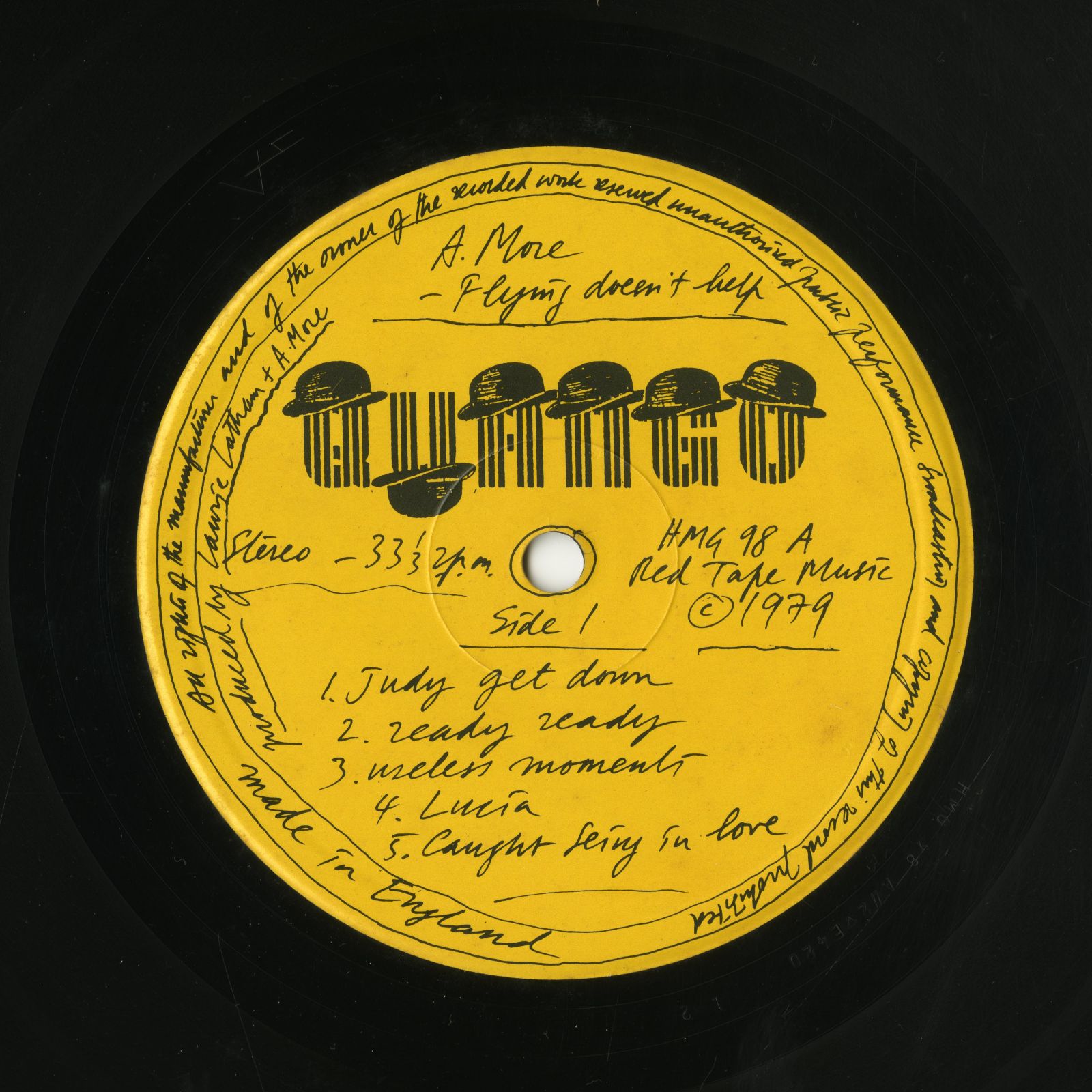 1979年Anthony More_Flying Doesn't Helpラベル01